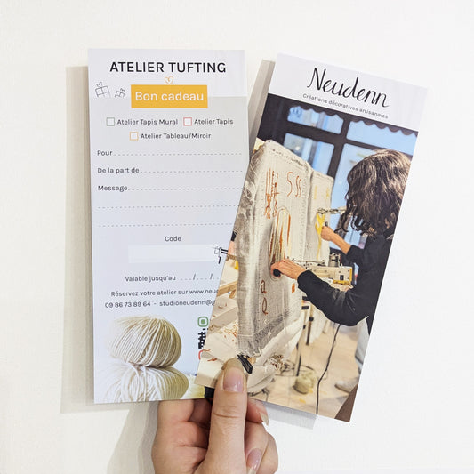 Photo bon cadeau ateliers tufting